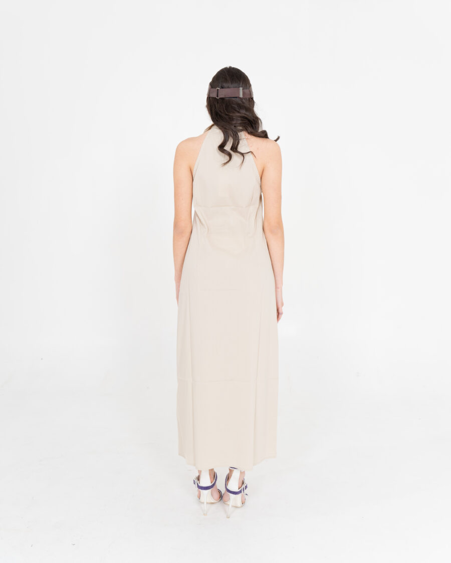 Dress Camicia Smanicato - Nero & Beige chiaro - immagine 2