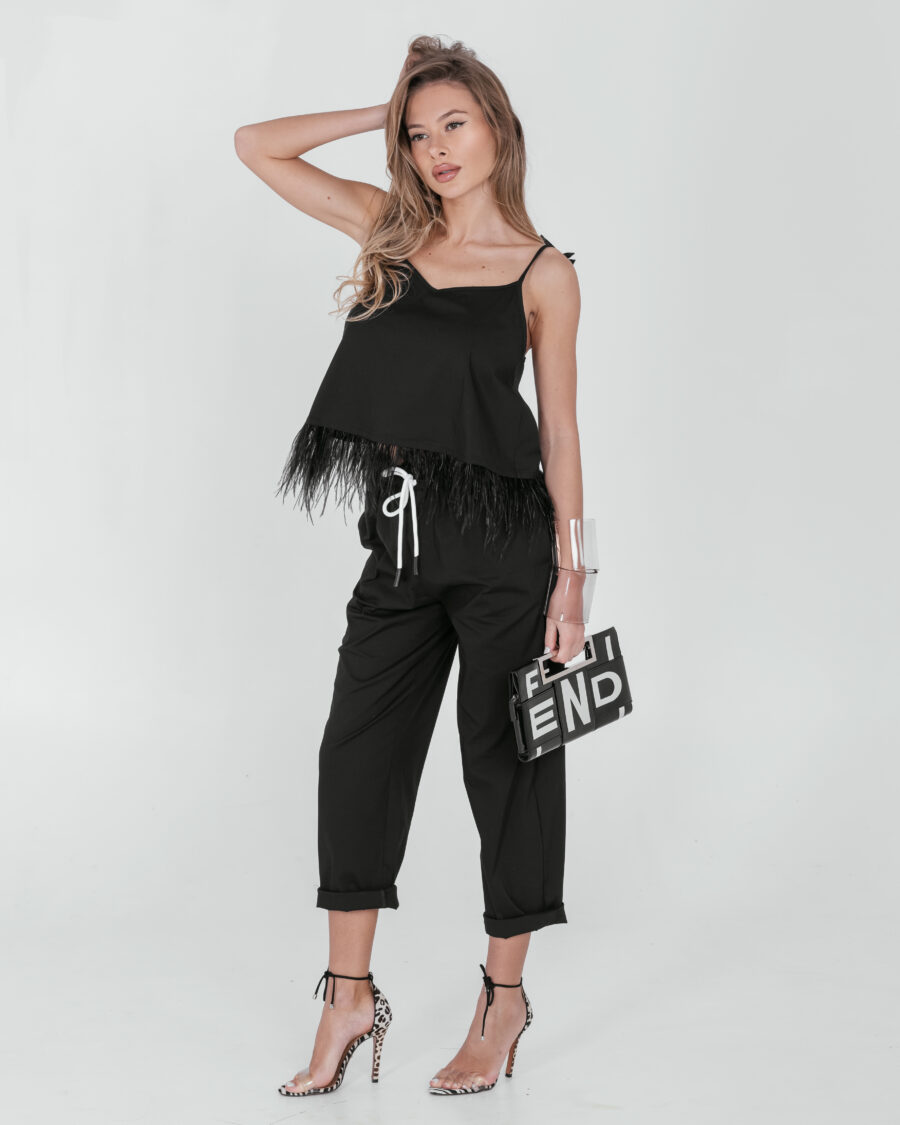 Pantalone Sigaretta Piume - immagine 3